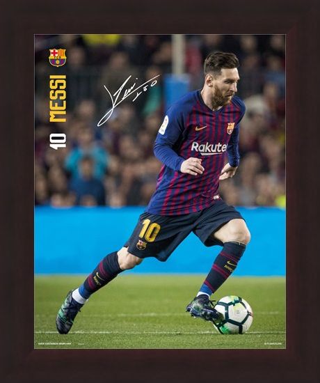 Framed Framed Messi 18-19 - Barcelona FC