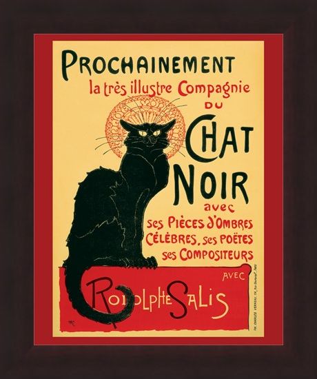 Framed Framed Tournee du Chat Noir (Turn of the Black Cat) - Theophile Alexandre Steinlen