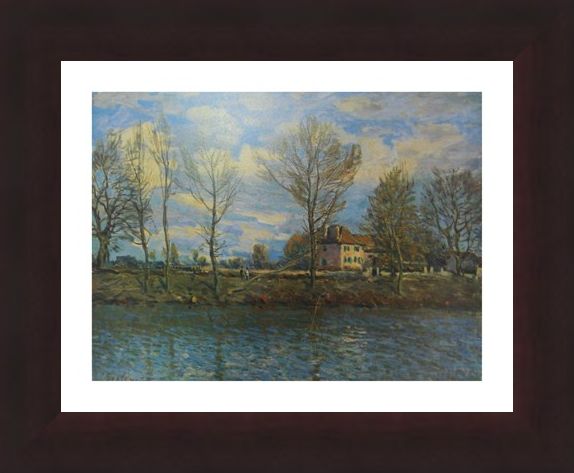 Framed Framed Island of The Grande Jatte - Alfred Sisley