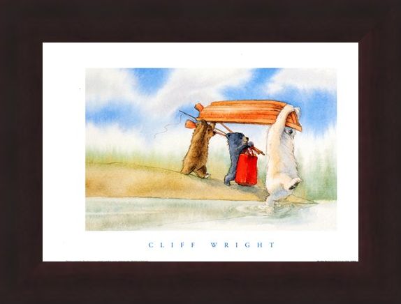 Framed Framed Boating Bears - Cliff Wright