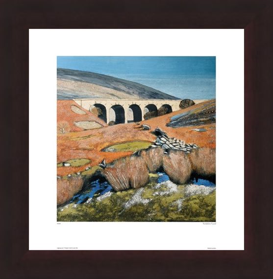 Framed Framed Yorkshire Landscape with Viaduct - Lydia Bauman