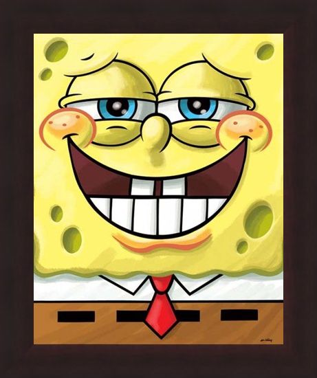 Framed Framed Cheeky Grin - Spongebob Squarepants
