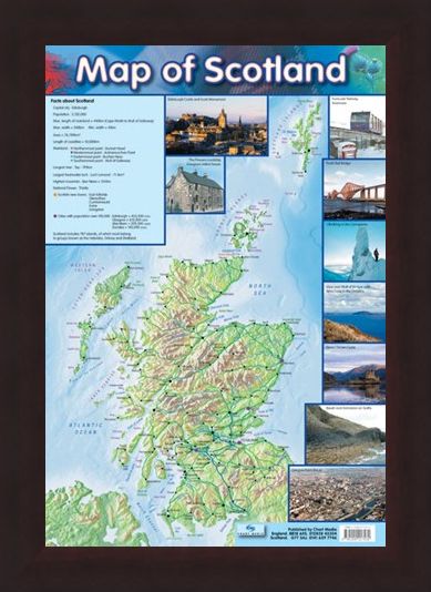 Framed Framed Map Of Scotland - Travel Companion