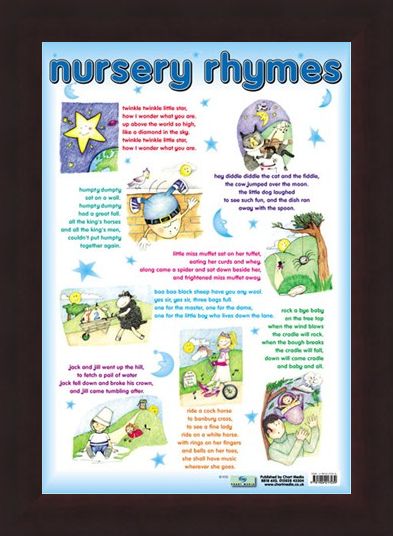 Framed Framed Nursery Rhymes - Traditional Nursey Rhymes for Children