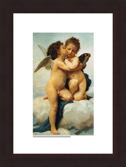 Framed Framed The First Kiss, 1873 - William Adolphe Bouguereau