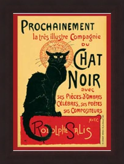 Framed Framed Tournee du Chat Noir (Turn of the Black Cat) - Theophile Alexandre Steinlen