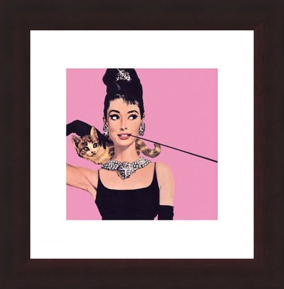 Framed Framed Audrey Hepburn - Pink - Audrey Hepburn