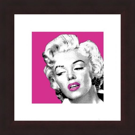 Framed Framed Pink Lipped - Marilyn Monroe