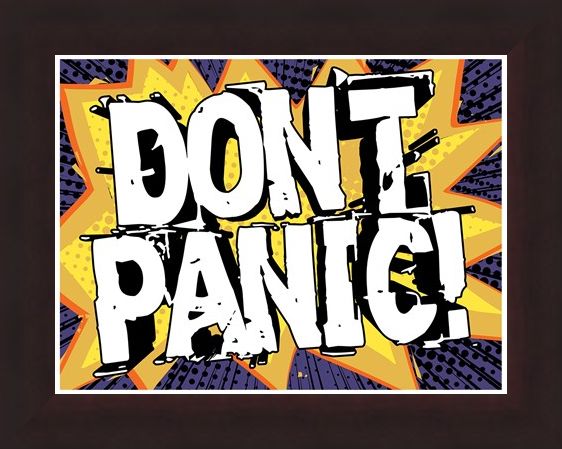 Framed Framed Don't Panic - Pop Art Style