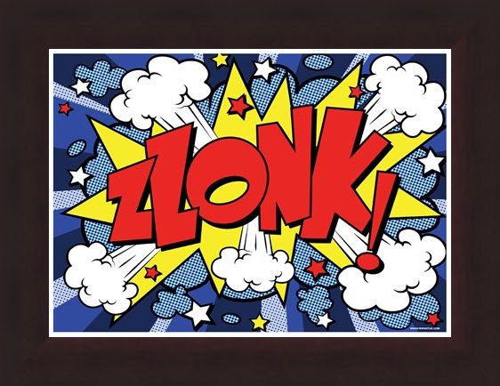 Framed Framed Comic Style Explosion - Zlonk!