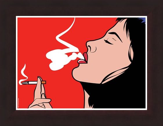 Framed Framed Smoke - Pop Art Exhale