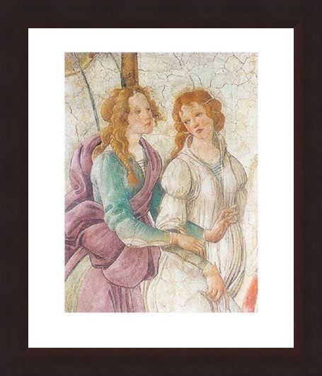 Framed Framed Venus Offers Gifts - Sandro Botticelli
