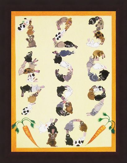 Framed Framed Counting Bunnies - Educational Fun