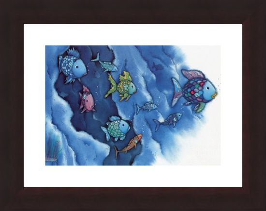 Framed Framed Rainbow Fish Plays with all his Friends - Marcus Pfister