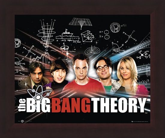 Framed Framed Raj, Howard, Sheldon, Leonard & Penny - The Big Bang Theory