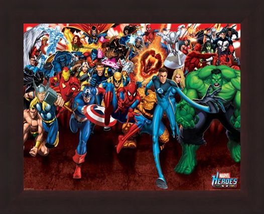 Framed Framed Here To Save The Day - Marvel Heroes