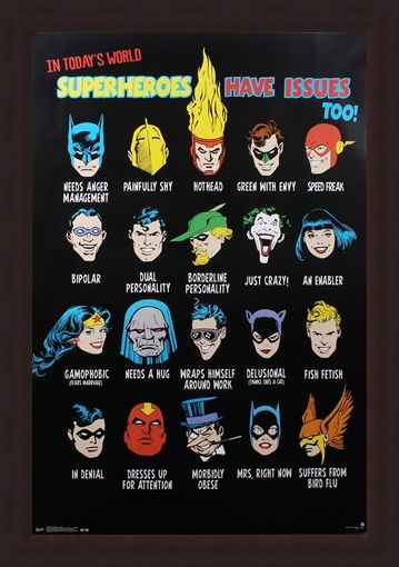 Framed Framed Superheroes Have Issues Too - DC Comics