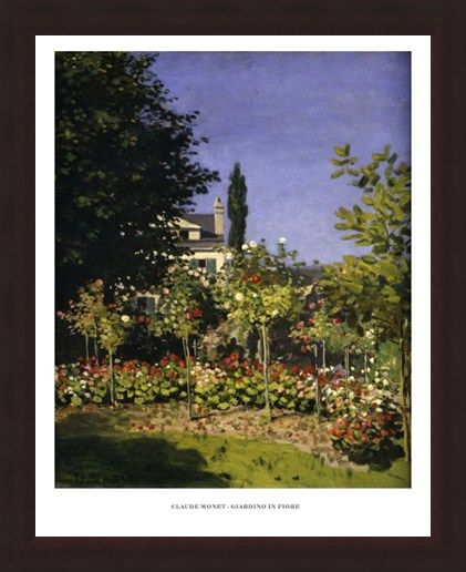 Framed Framed The Garden in Bloom - Claude Monet