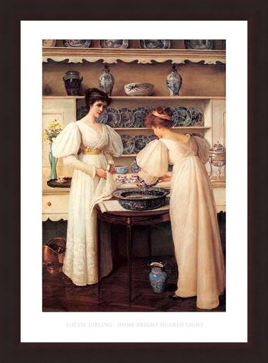 Framed Framed Home Bright Hearth Light - Louise Jopling