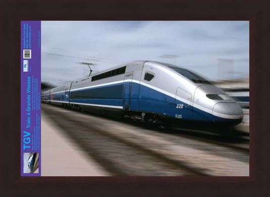 Framed Framed TGV High Speed Train - Trains