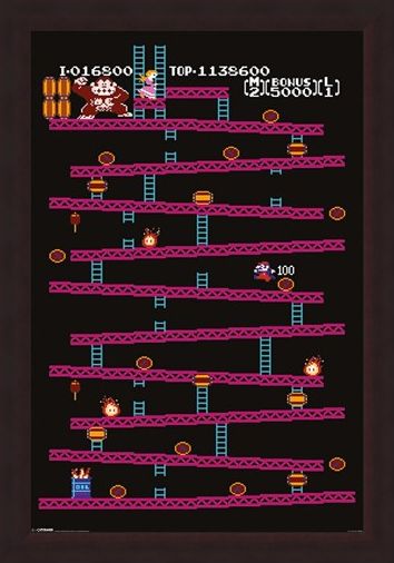 Framed Framed Donkey Kong - Retro Gaming