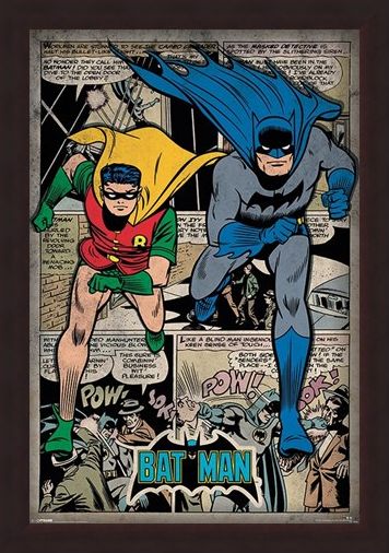 Framed Framed Batman Comic Book Montage - DC Comics