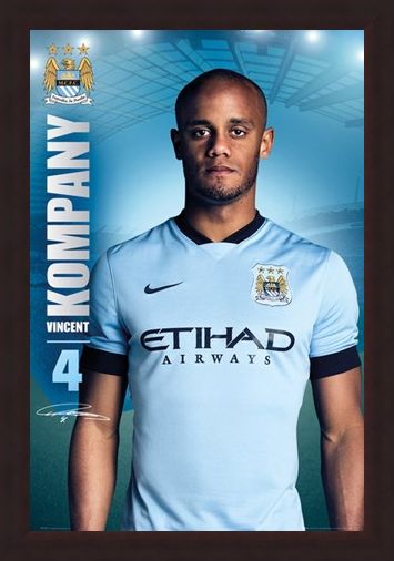 Framed Framed Vincent Kompany - Manchester City Football Club