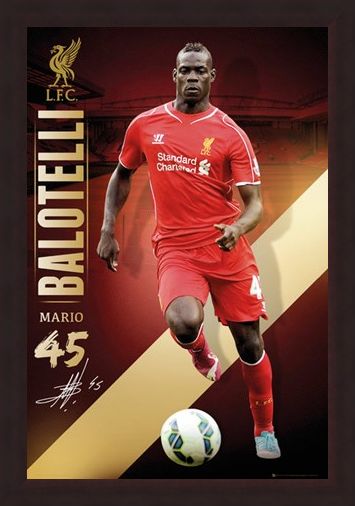 Framed Framed Mario Balotelli - Liverpool Football Club