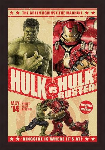 Framed Framed Hulk Vs Hulkbuster - Avengers Age of Ultron
