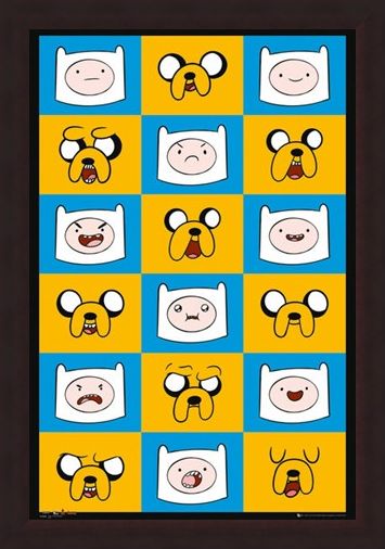 Framed Framed Finn & Jake Funny Faces - Adventure Time