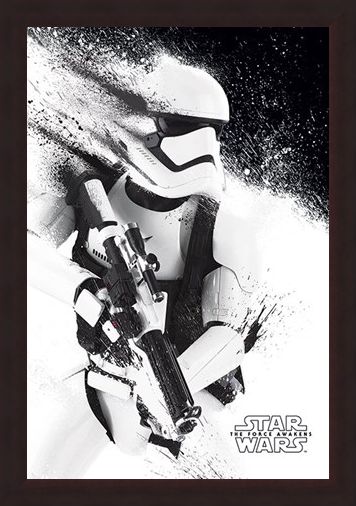 Framed Framed Stormtrooper Paint - Star Wars Episode VII The Force Awakens