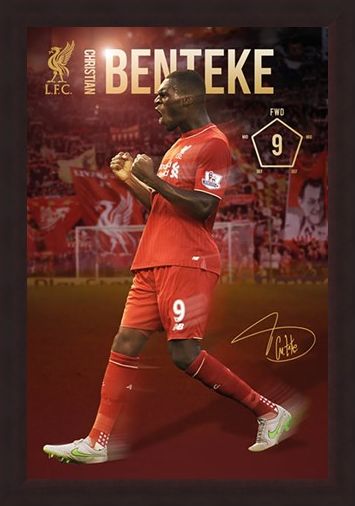 Framed Framed Christian Benteke 2015/16 - Liverpool Football Club