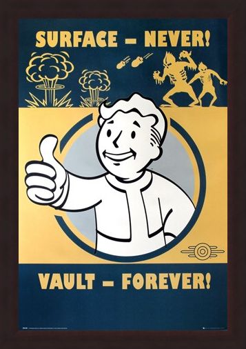 Framed Framed Vault Forever Poster - Fallout 4