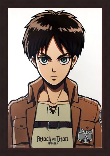 Framed Framed Eren Portrait - Attack on Titan