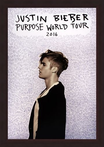 Framed Framed Purpose Tour Poster - Justin Bieber