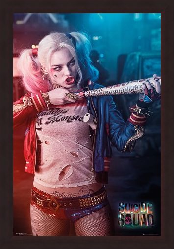 Framed Framed Harley Quinn - Baseball Gun - Suicide Squad