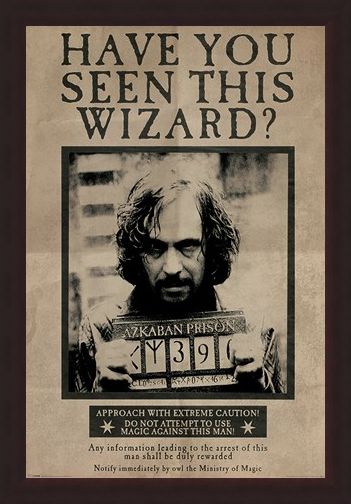 Framed Framed Wanted Sirius Black - Harry Potter