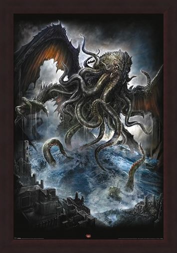 Framed Framed Spiral Cthulhu - Mythical Monster