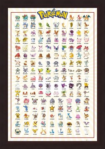 Framed Framed Original 151 - Pokemon Kanto