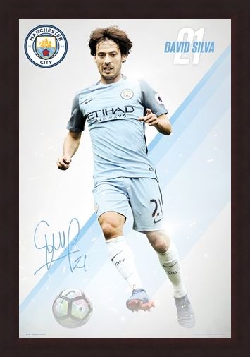Framed Framed David Silva 16/17 - Manchester City