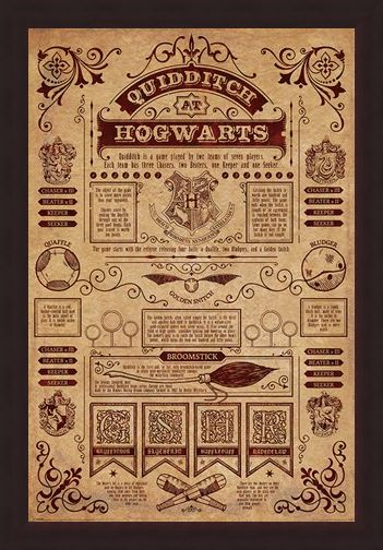 Framed Framed Quidditch At Hogwarts - Harry Potter