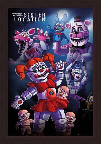 Framed Framed Sister Location - Five Nights At Freddy's