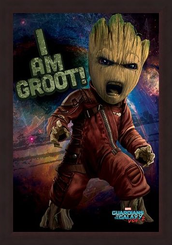 Framed Framed Angry Groot - Guardians of the Galaxy Vol.2