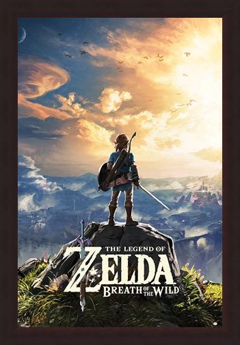 Framed Framed Sunset Over Hyrule - The Legend Of Zelda: Breath Of The Wild