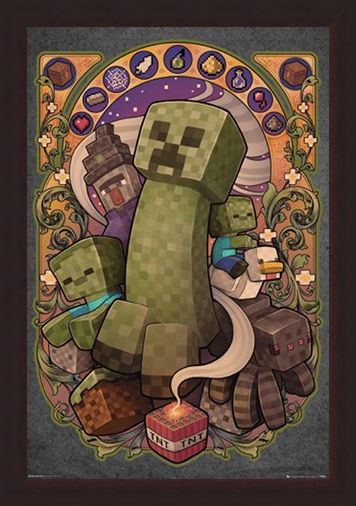 Framed Framed Creeper Nouveau - Minecraft