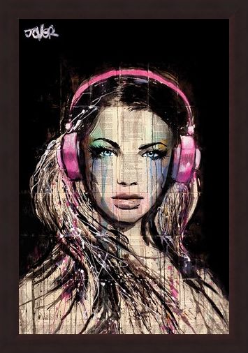 Framed Framed DJ Girl - Loui Jover