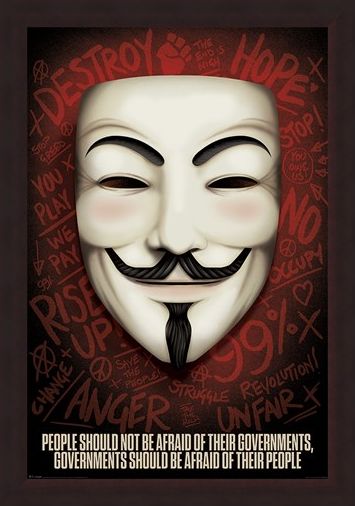 Framed Framed Governments Should Be Afraid Of Their People - V for Vendetta