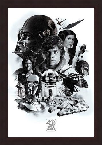 Framed Framed 40th Anniversary Montage - Star Wars