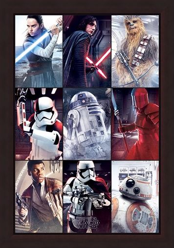 Framed Framed The Last Jedi Characters - Star Wars