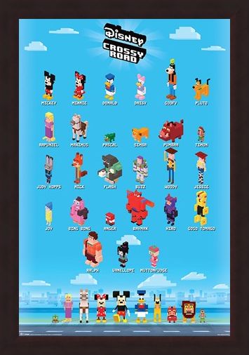 Framed Framed Crossy Characters - Disney Crossy Road